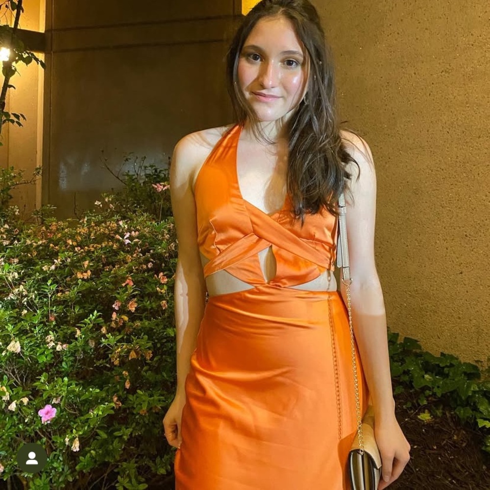 Hello Molly Orange Maxi Dress Prom Dress